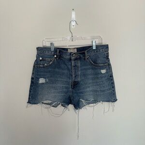 Everlane -The relaxed 90s Short Deep Indigo - Distressed Cut-Off Style size 30